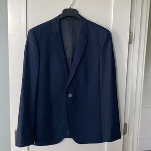 Boss by Hugo Boss Navy & Black Check Blazer